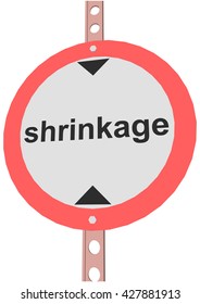 road sign with the text "shrinkage"