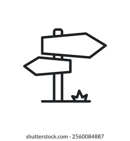 Road sign thin line icons. Perfect pixel on transparent background