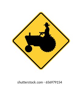 road sign - tractor