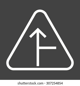 Road, sign, traffic icon vector image. Can also be used for traffic signs. Suitable for web apps, mobile apps and print media.