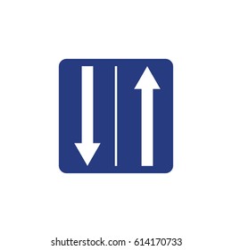 Road, sign, traffic icon vector