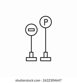 road sign traffic parking icon sign vector