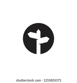 Road Sign Travel Agent Symbol Logo Vector