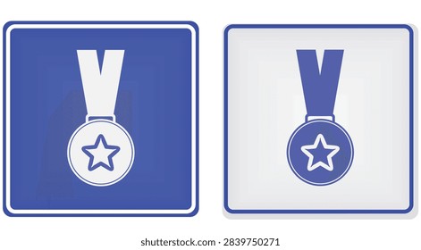 Road sign trophy award. vector illustration