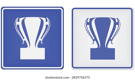 Road sign trophy award. vector illustration