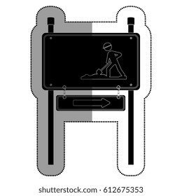 road sign under construction