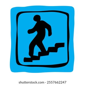 Road sign. Underground crossing. Vector drawing