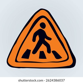 Road sign. Underground crossing. Vector drawing