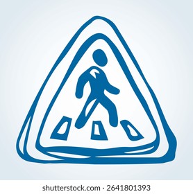 Road sign. Underground crossing. Vector drawing