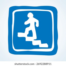 Road sign. Underground crossing. Vector drawing