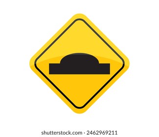 Road sign uneven traffic symbol sign vector illustration. Traffic, warning, danger, safety, icon, road, isolated, uneven, transport, caution. Can use for infographic, banner, poster, web design.
