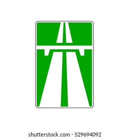 Road sign used in Russia - Motorway.