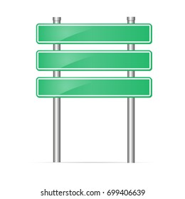 Road sign vector blank mockup  street sign vector realistic  way arrow