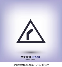 Road sign vector  icon