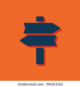 road sign vector icon
