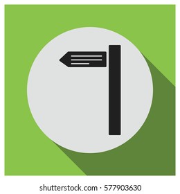 Road sign vector icon