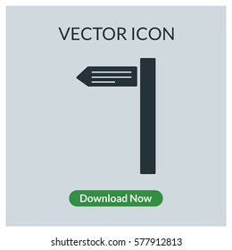 Road sign vector icon