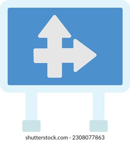 Road sign Vector Icon Flat Style