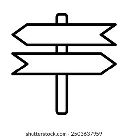 road sign vector icon line template