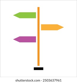 road sign vector icon line template