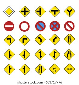 Road Sign Vector Format Stock Vector (Royalty Free) 199362191 ...