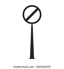 Road sign vector icon.Black vector icon road sign isolated on white background .