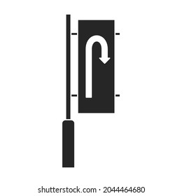 Icono de vector de signo de carretera.Icono de icono de vector negro símbolo de carretera aislado en fondo blanco.