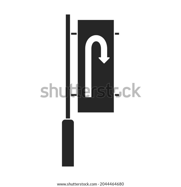 Road sign vector icon.Black vector icon road\
sign isolated on white background\
.