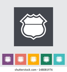 Road sign. Vector illustration.