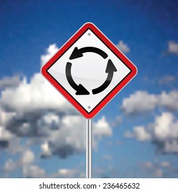 Road sign vector illustration.