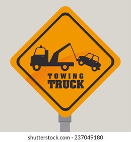 Road sign, vector illustration.