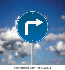Road sign vector illustration.
