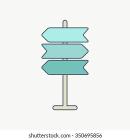 Road sign. Vector illustration