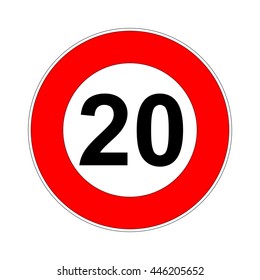 Road sign. Vector illustration.