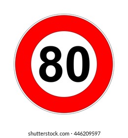 Road sign. Vector illustration.
