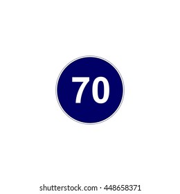 Road sign. Vector illustration.