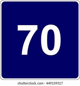 Road sign. Vector illustration