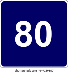 Road sign. Vector illustration