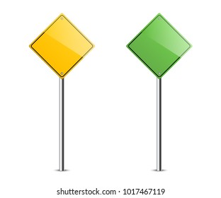 Road sign vector illustration. Road sign mock up for text. Traffic regulations