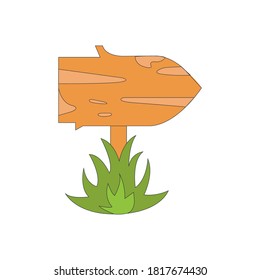 Icono aislado del vector de señales de carretera sobre blanco en estilo de dibujos animados.