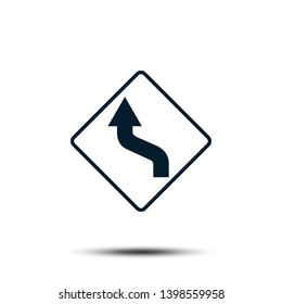 Road Sign Vector Logo Tempalte
