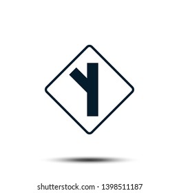 Road Sign Vector Template. Icon Vector Flat Design Trendy Street Sign