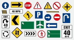 Road Sign Vector, Traffic Sign Icon