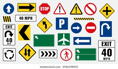 Road Sign Vector, Traffic Sign Icon