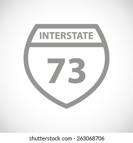 Road sign web black icon on a white background. Vector symbol