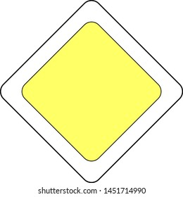 road sign which means the main road. Vector image