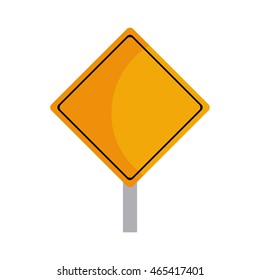 road sign yellow message icon. Isolated and flat illustration. Vector graphic