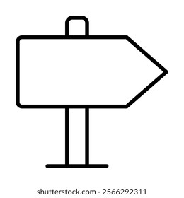 Road Signage icon line vector illustration