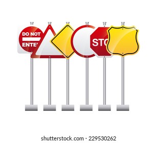road signal graphic design , vector illustration