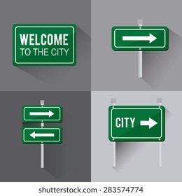 Road signals over gray background, vector illustration.